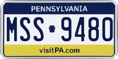 PA license plate MSS9480