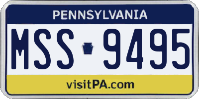 PA license plate MSS9495
