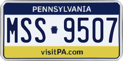 PA license plate MSS9507