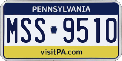 PA license plate MSS9510