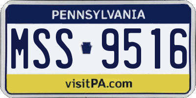PA license plate MSS9516