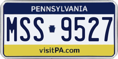PA license plate MSS9527