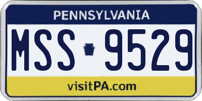 PA license plate MSS9529