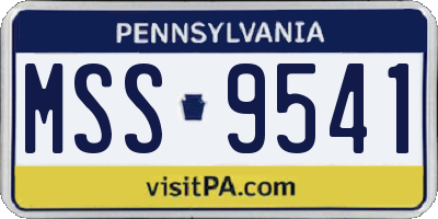 PA license plate MSS9541