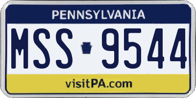 PA license plate MSS9544