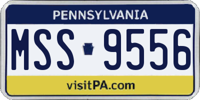 PA license plate MSS9556