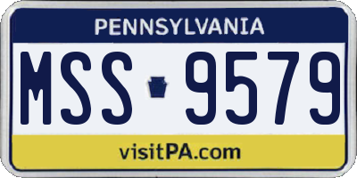 PA license plate MSS9579