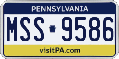 PA license plate MSS9586