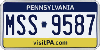 PA license plate MSS9587