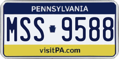 PA license plate MSS9588