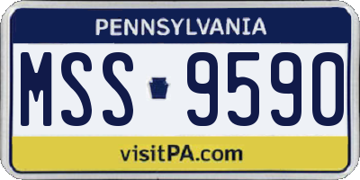PA license plate MSS9590