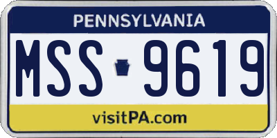 PA license plate MSS9619