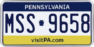 PA license plate MSS9658