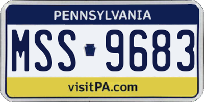 PA license plate MSS9683