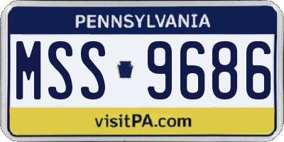 PA license plate MSS9686