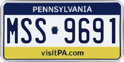 PA license plate MSS9691