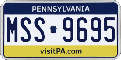 PA license plate MSS9695