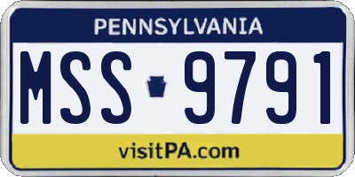 PA license plate MSS9791