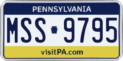 PA license plate MSS9795
