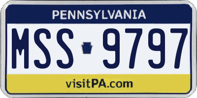 PA license plate MSS9797