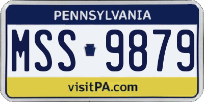 PA license plate MSS9879