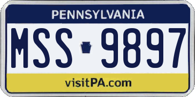 PA license plate MSS9897