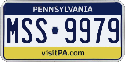 PA license plate MSS9979