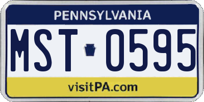 PA license plate MST0595