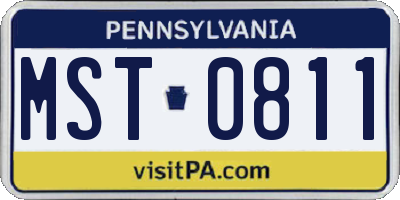 PA license plate MST0811
