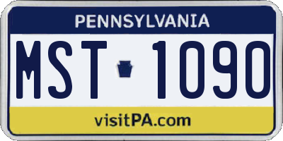 PA license plate MST1090