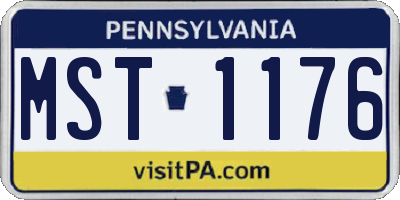 PA license plate MST1176
