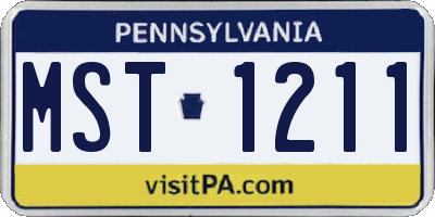 PA license plate MST1211