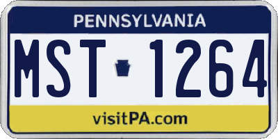 PA license plate MST1264
