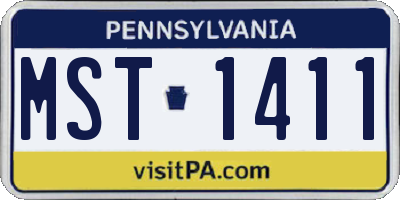 PA license plate MST1411