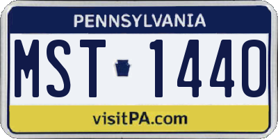 PA license plate MST1440