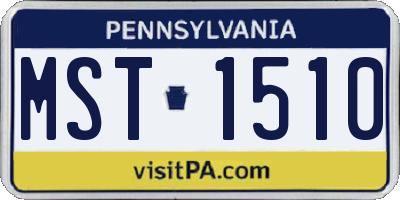 PA license plate MST1510