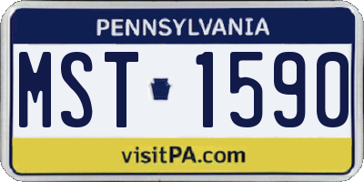 PA license plate MST1590