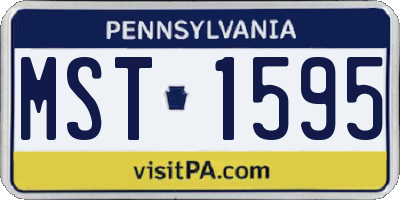 PA license plate MST1595