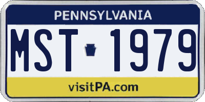 PA license plate MST1979