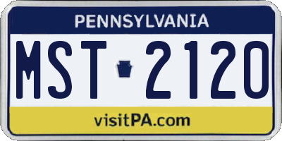 PA license plate MST2120