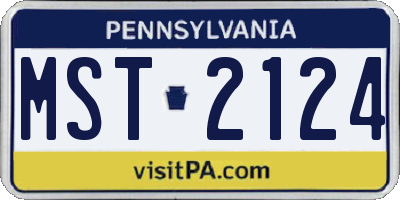 PA license plate MST2124