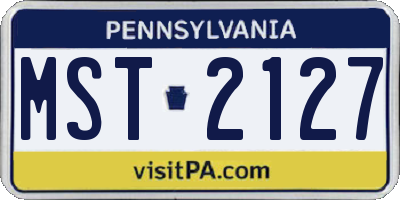 PA license plate MST2127