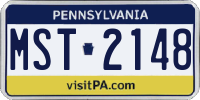 PA license plate MST2148