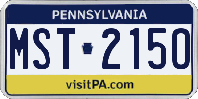 PA license plate MST2150