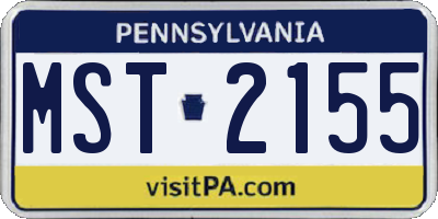 PA license plate MST2155