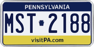 PA license plate MST2188