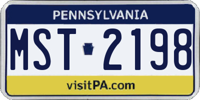 PA license plate MST2198