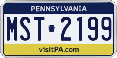 PA license plate MST2199