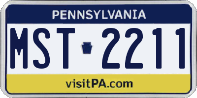 PA license plate MST2211