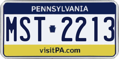 PA license plate MST2213